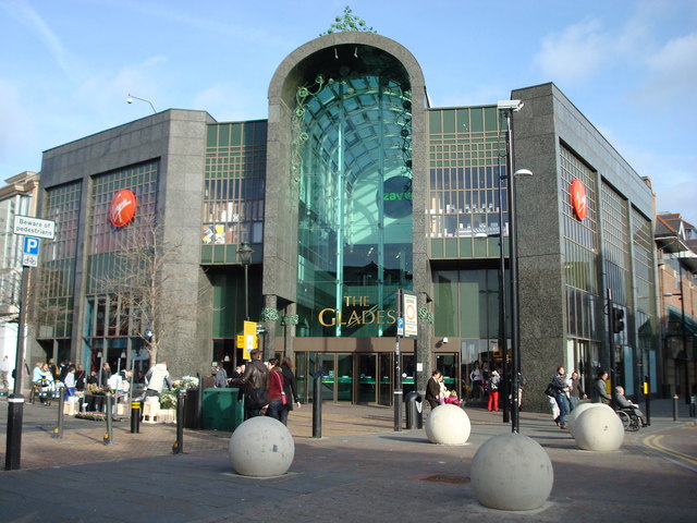 Exterior of The Glades Shopping Centre