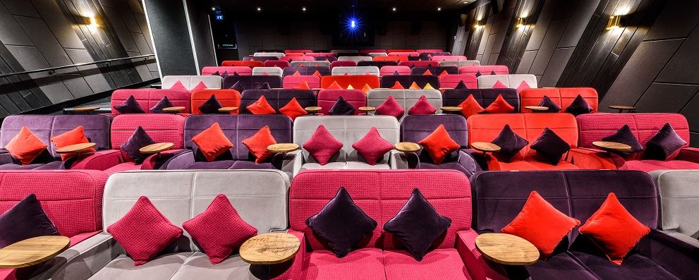 Seating area at Canary Wharf cinema