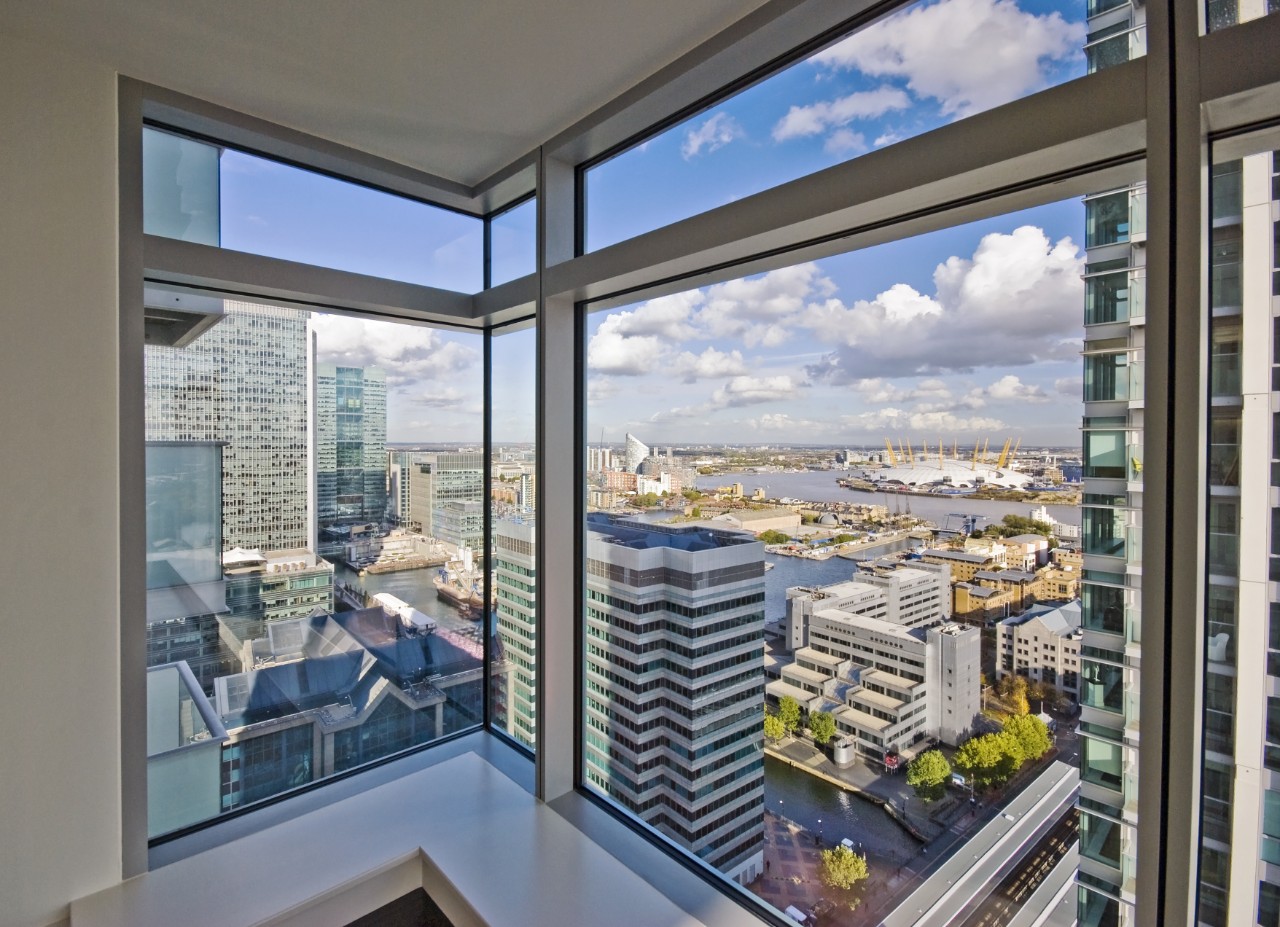 View of London from a Canary Wharf apartment