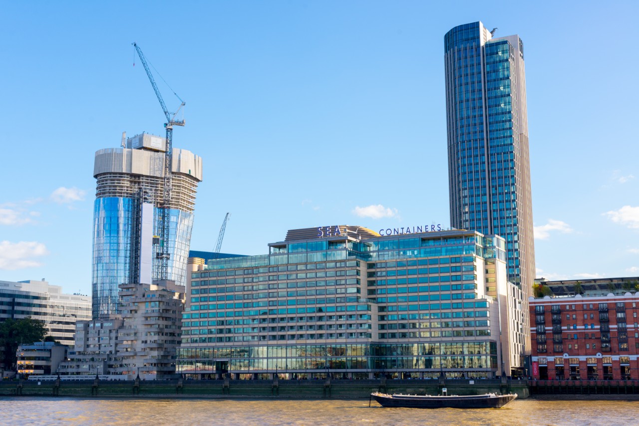 Exterior view of Sea Containers restaurants and hotel