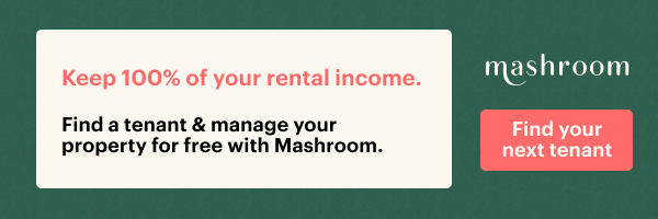 a banner image saying 'keep all of your rental income' and advertising mashroom