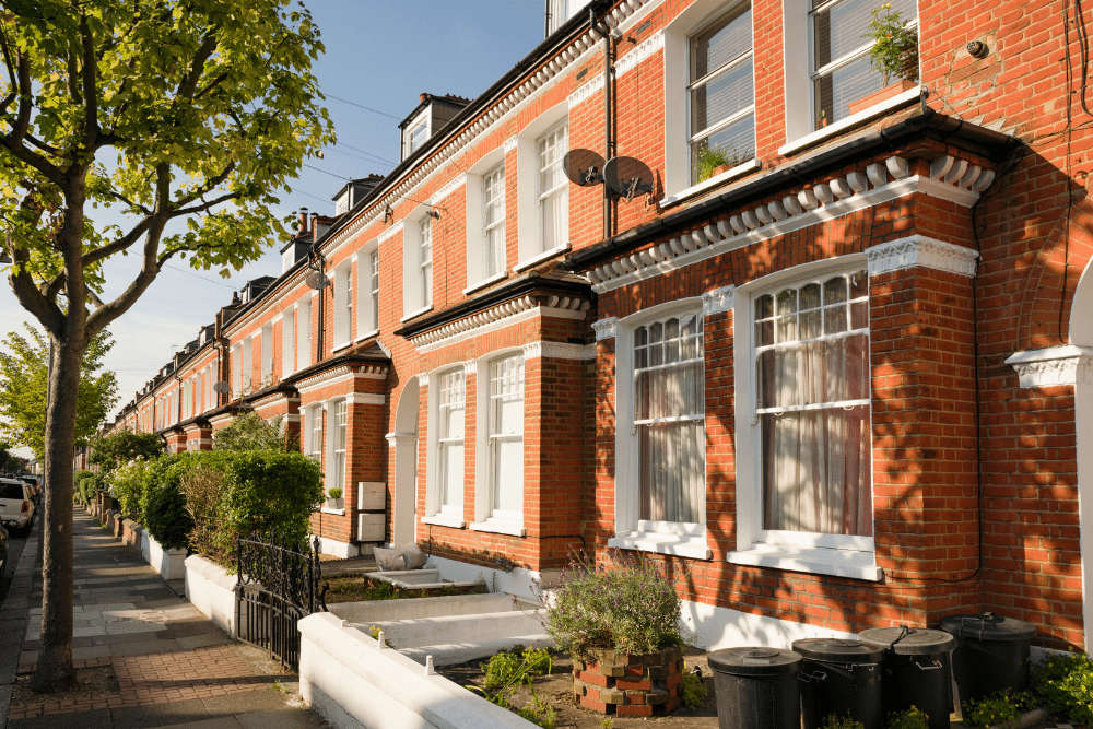 a row of houses in wandsworth, south london