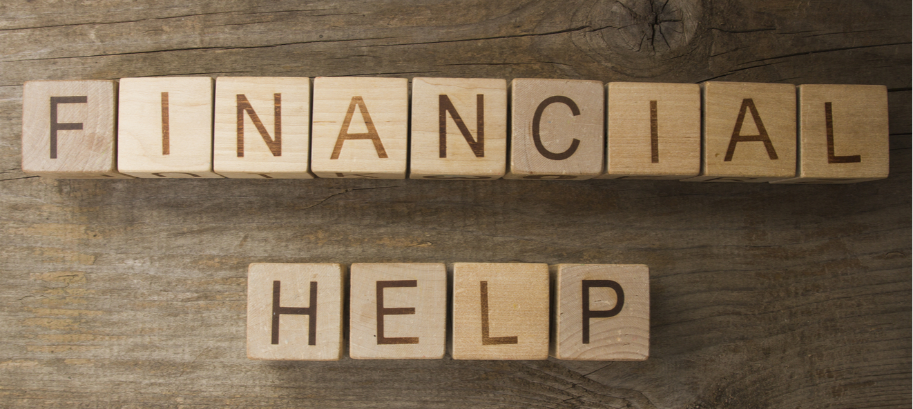 Wording in blocks spelling financial help
