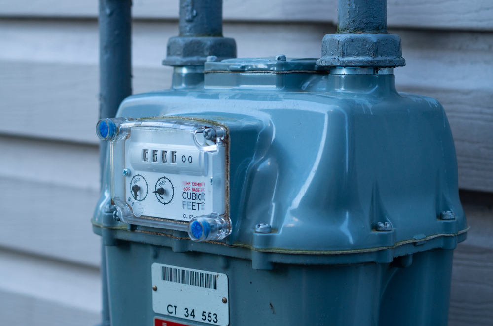Residential natural gas meter