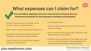 a list of expenses that can be claimed by landlords