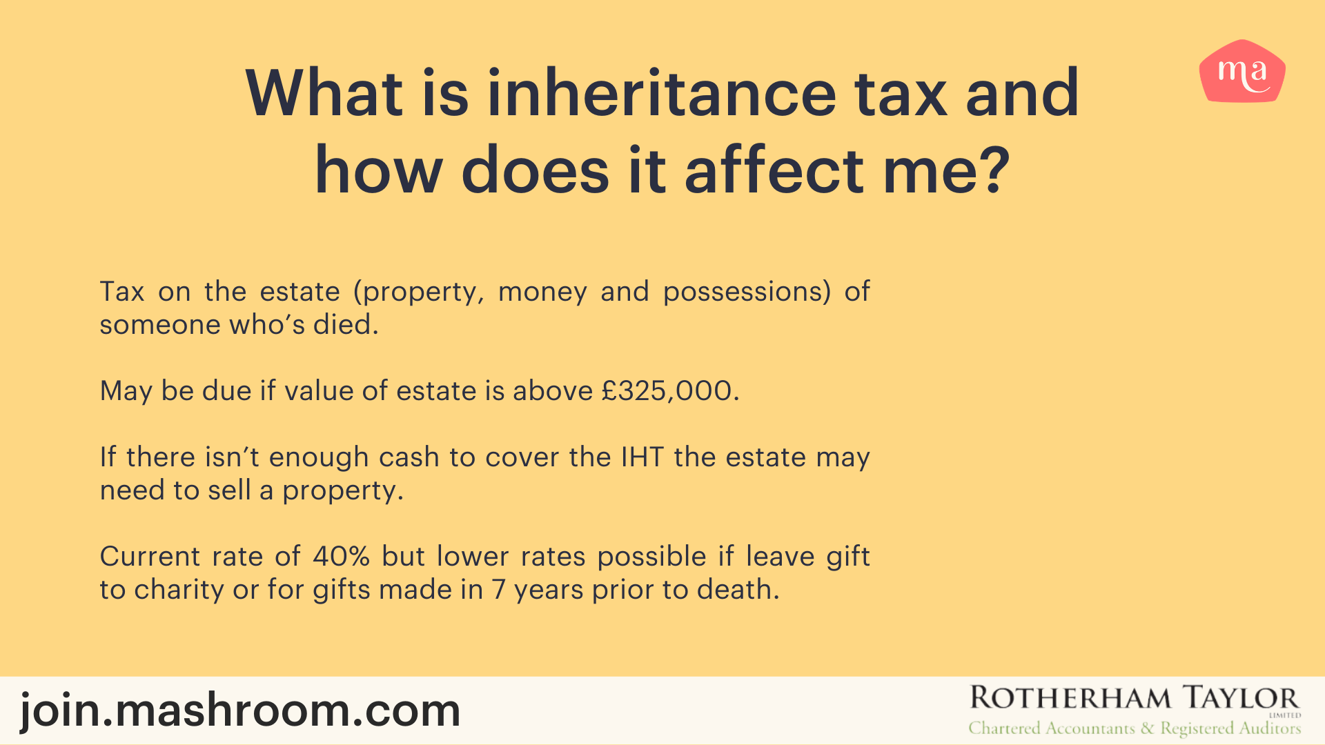 image with text saying 'what is inheritance tax and how does it affect me?'