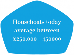 Houseboats today average between 250,000 to 400,000 pounds